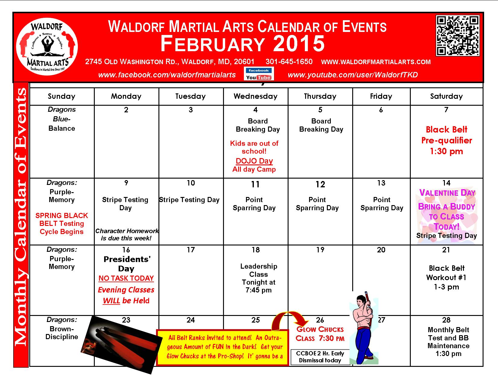 February 2015 Calendar Of Events For Waldorf Martial Arts Waldorf February 2015 Calendar Of Events For Waldorf Martial Arts Waldorf